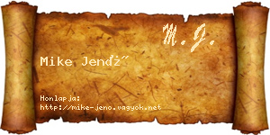 Mike Jenő névjegykártya