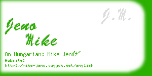 jeno mike business card